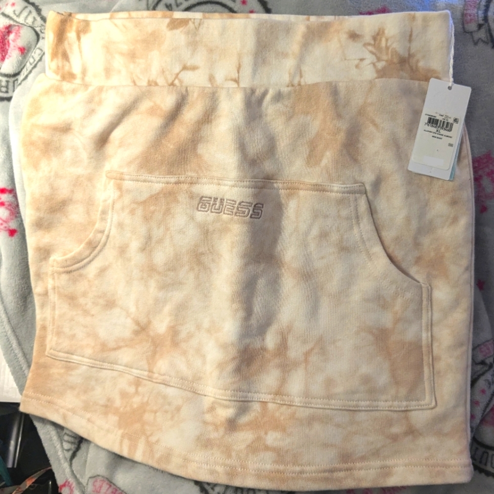 Guess beige marble mini skirt women's xll
